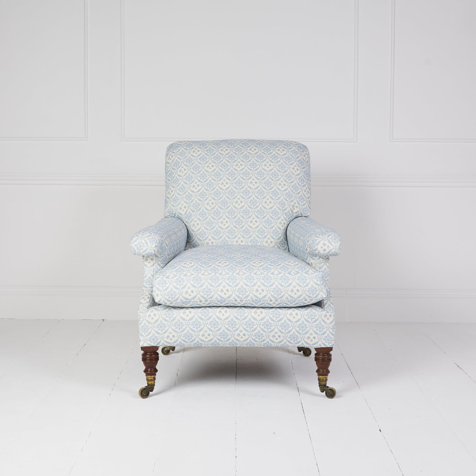 Fauteuil ancien Howard and Sons Willoughby en vente 5