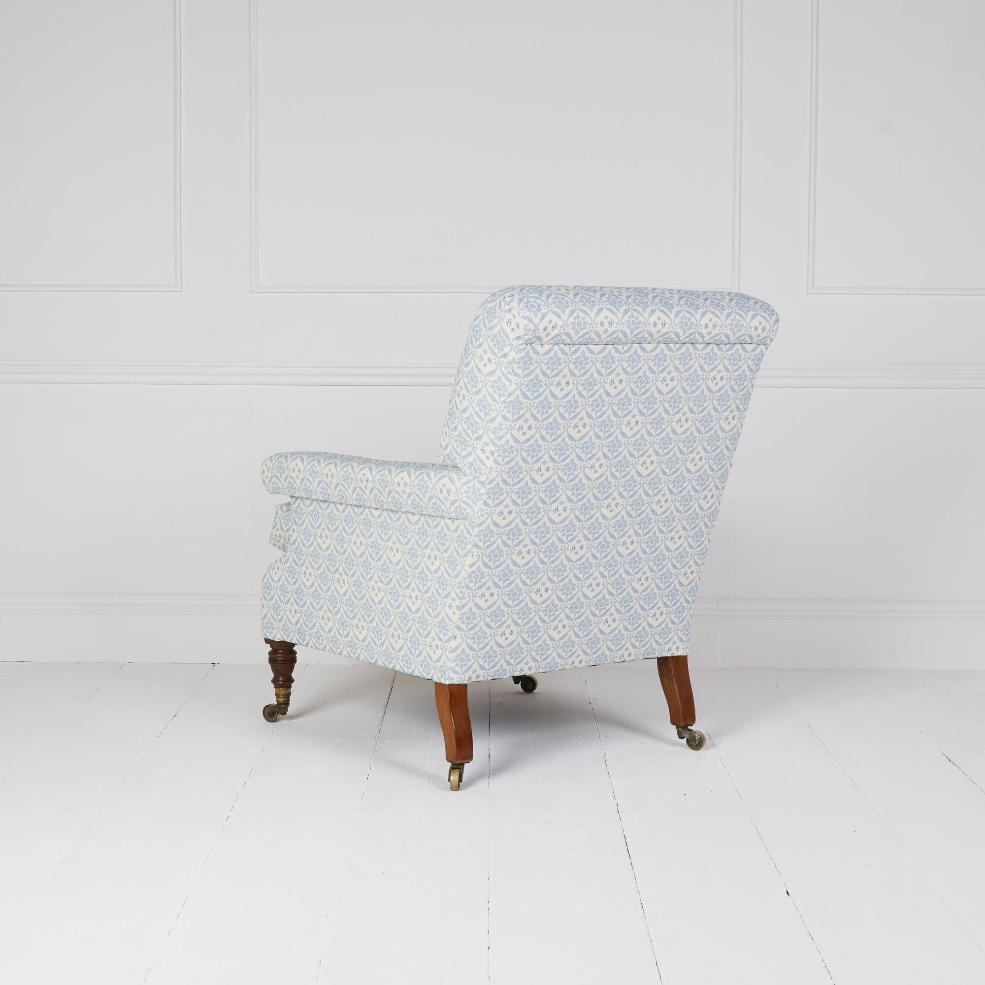 Anglais Fauteuil ancien Howard and Sons Willoughby en vente