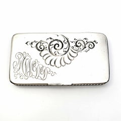 Antique Howard & Co Sterling Silver 3 Compartment Stamp Box
