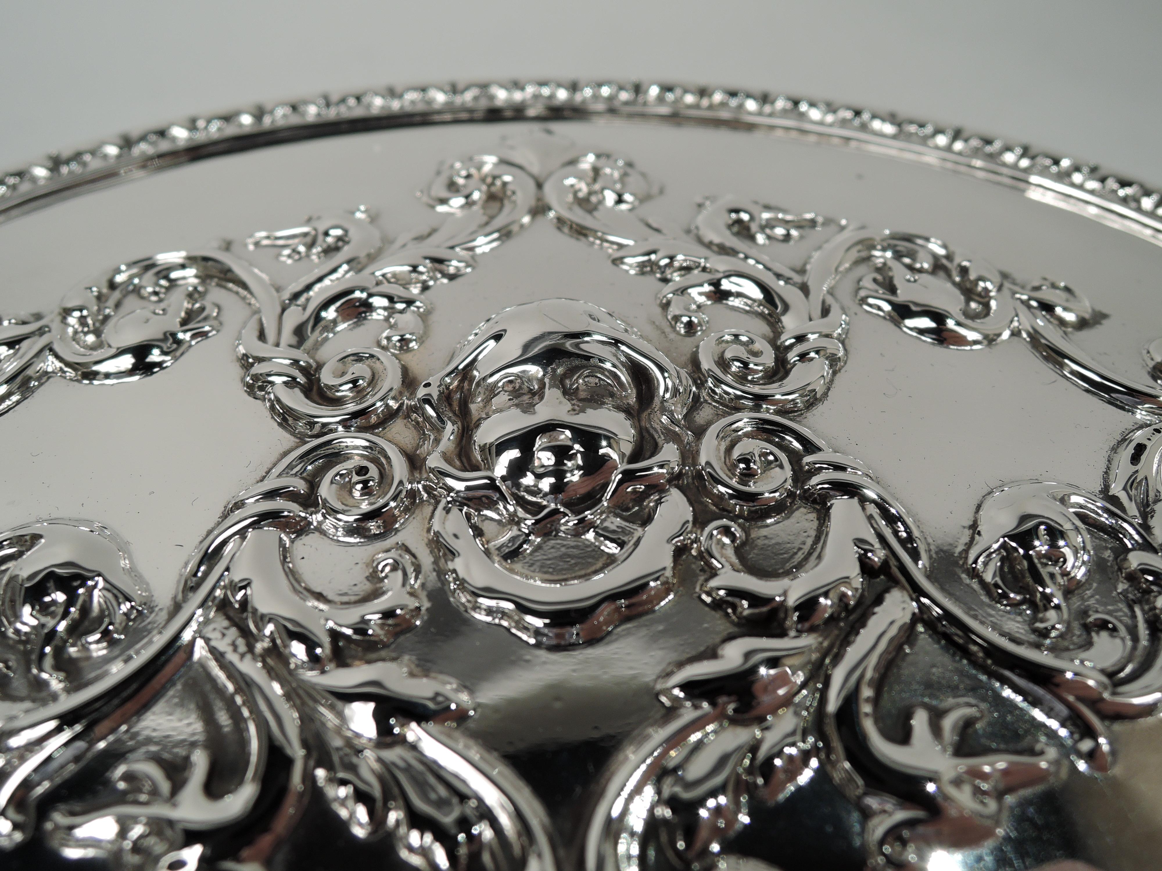 Antique Howard Edwardian Classical Sterling Silver Trinket Box For Sale 1