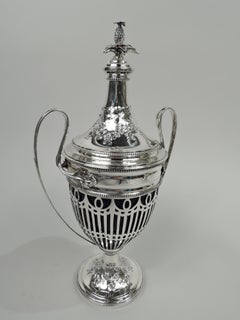 Antique Howard Edwardian Neoclassical Sterling Silver Covered Urn