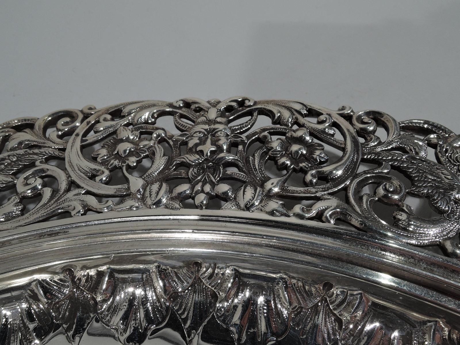 Antique Howard Renaissance Revival Sterling Silver Charger Tray 1