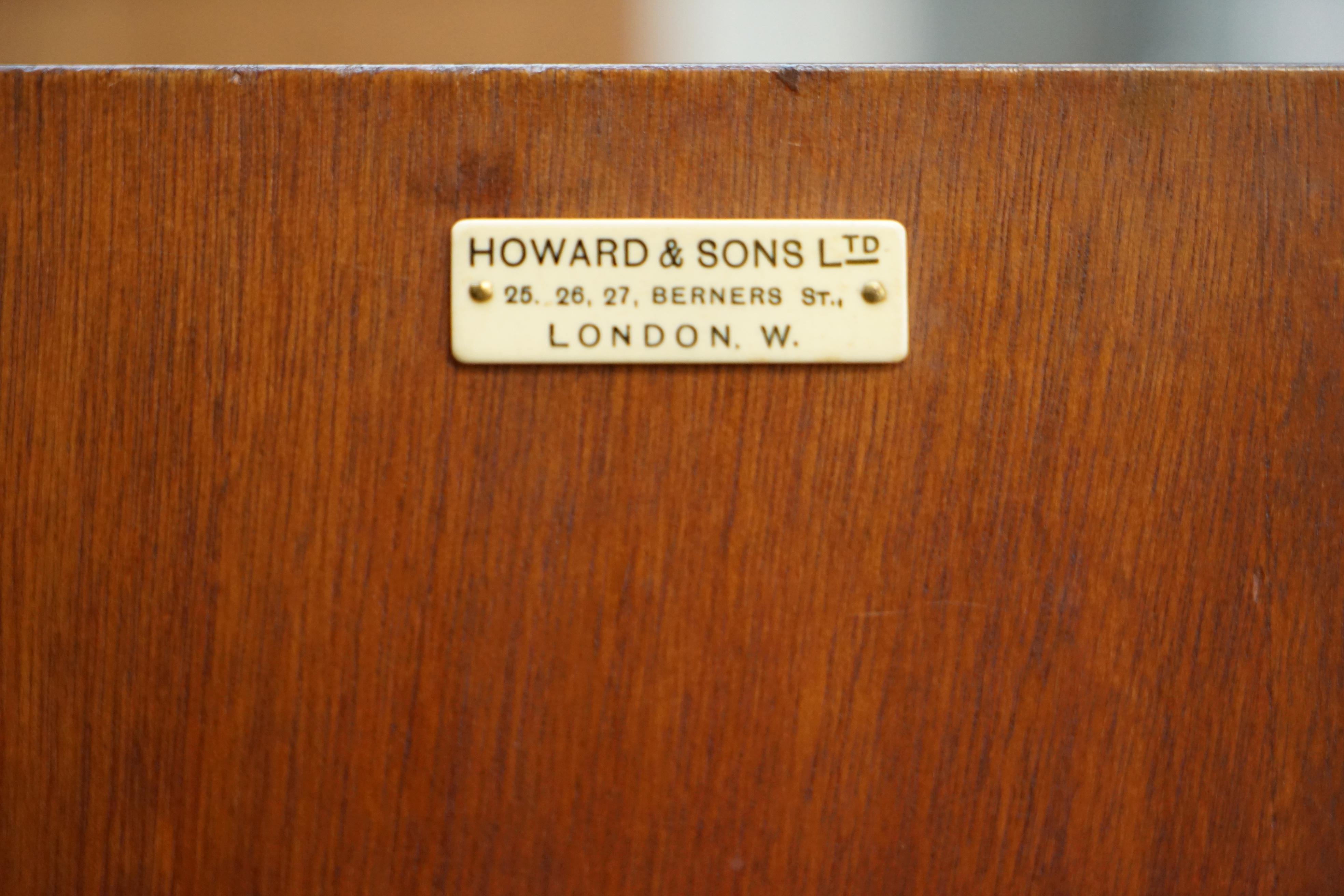 Antike antike Howard & Son's Berners Street Hartholz Leinen Kommode mit Schubladen (Spätviktorianisch) im Angebot