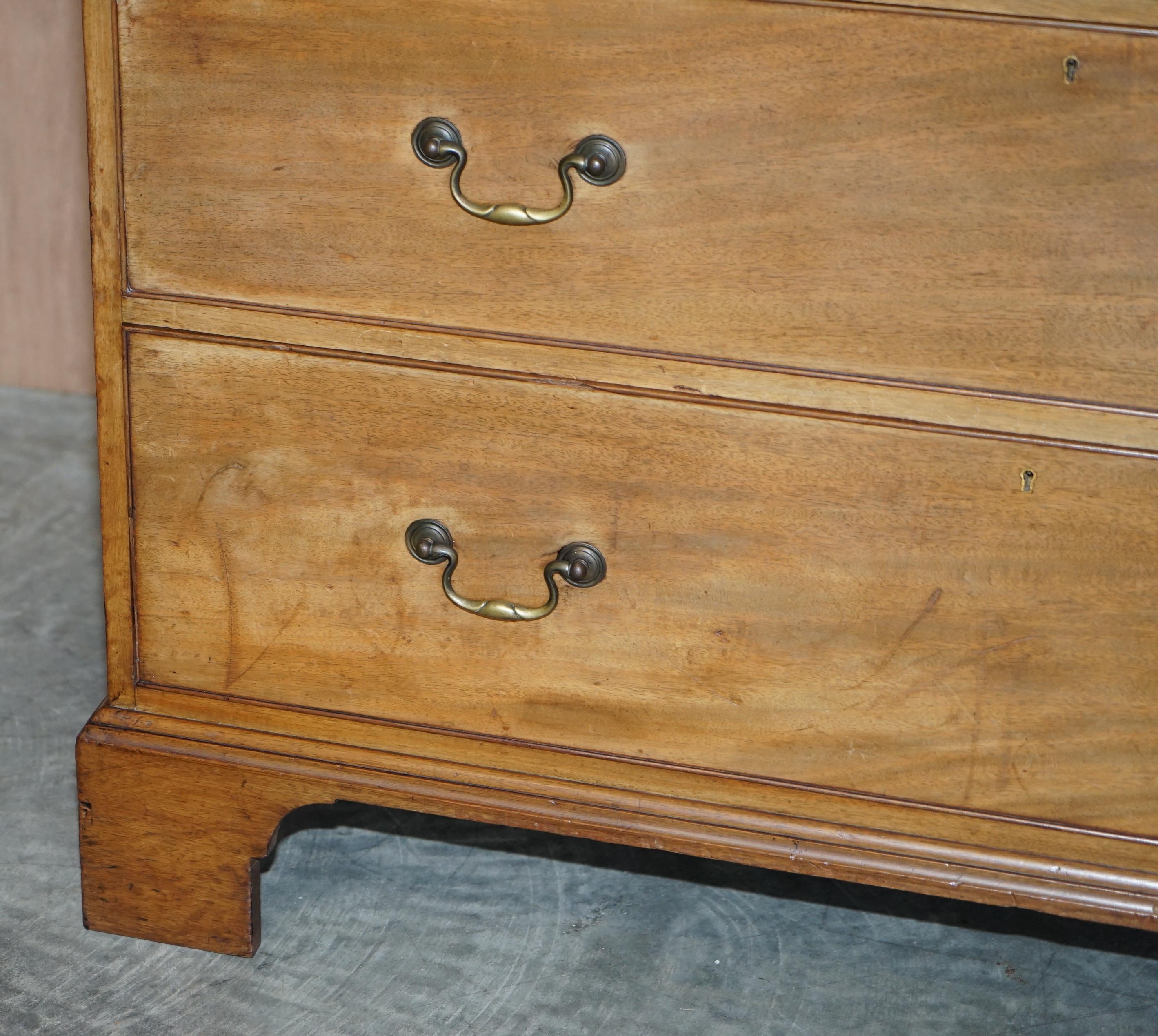 Late 19th Century Antique Howard & Son's Berners Street Hardwood Linen Press Chest of Drawers