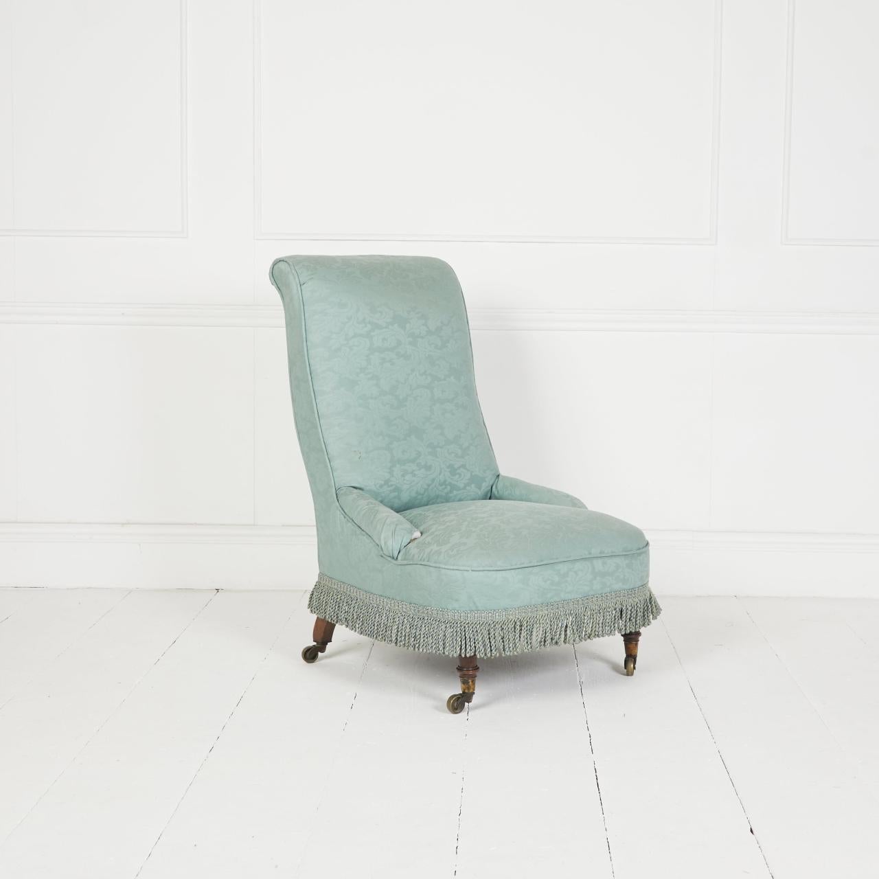 Poli Ancienne chaise de chambre Howard & Sons à pantoufles en vente