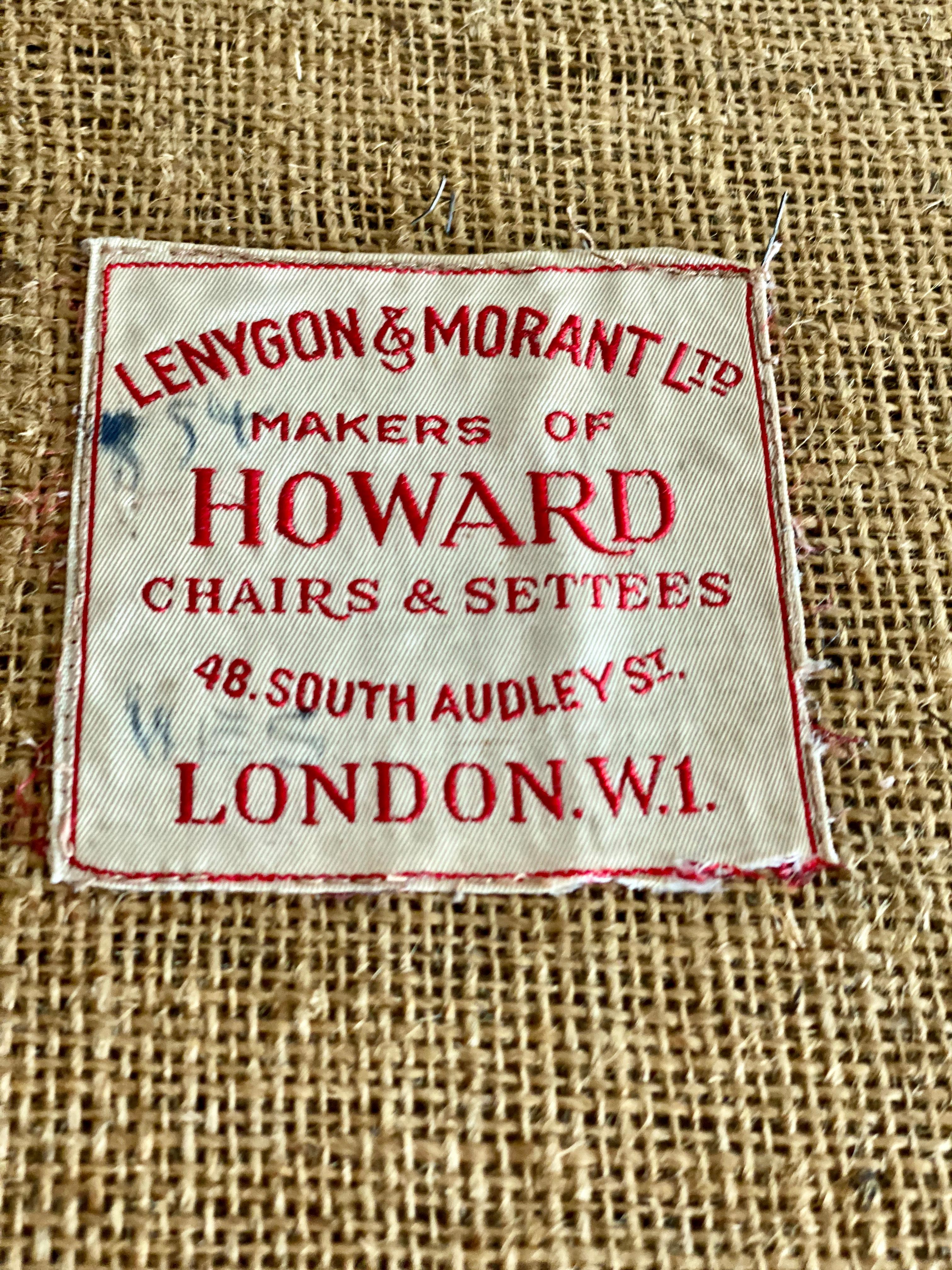 Antique Howard & Sons Sofa Three-Seat, circa 1935 2