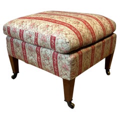 Antique Howard & Sons Upholstered Stool