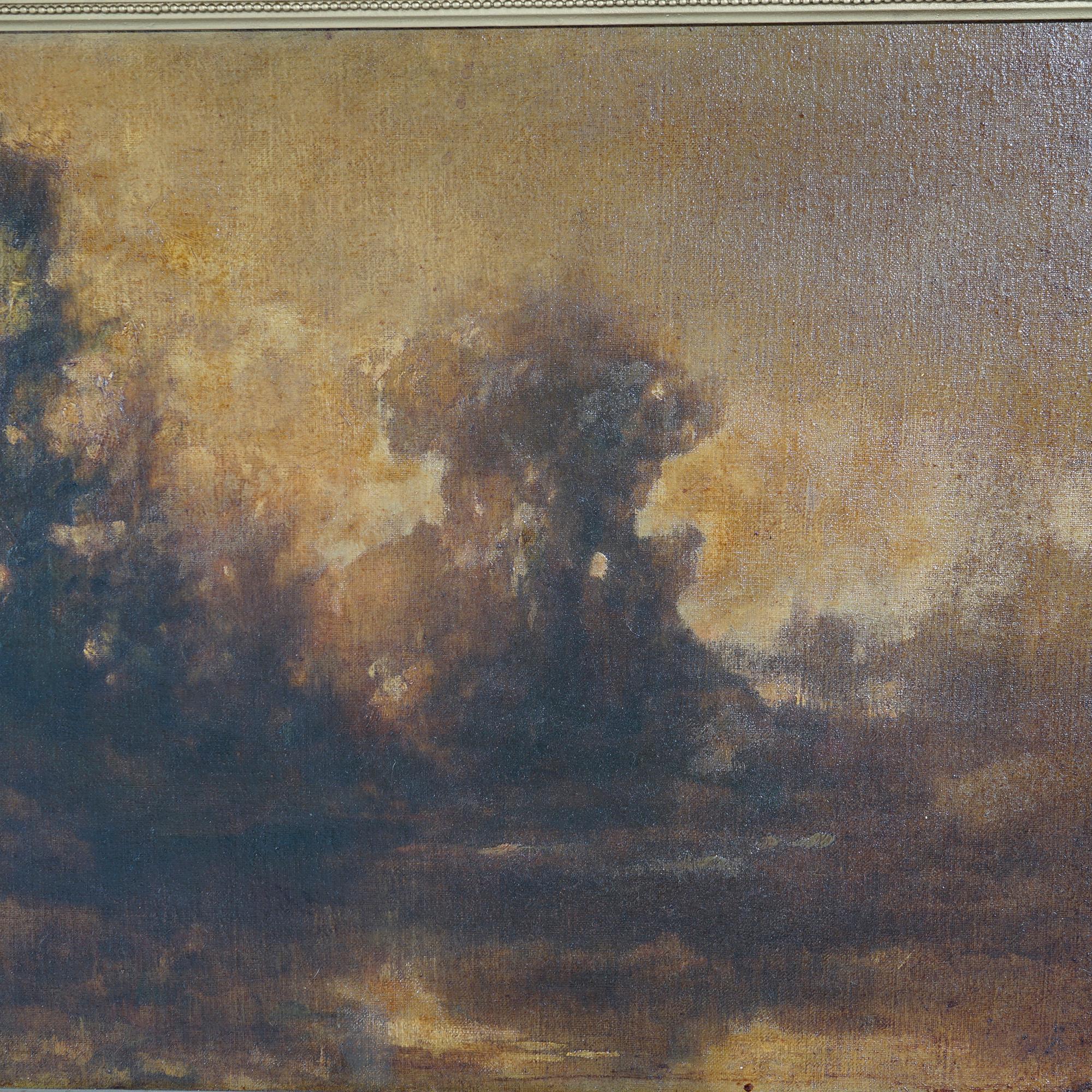Américain Ancienne peinture de paysage de l'Hudson River School, vers 1890 en vente