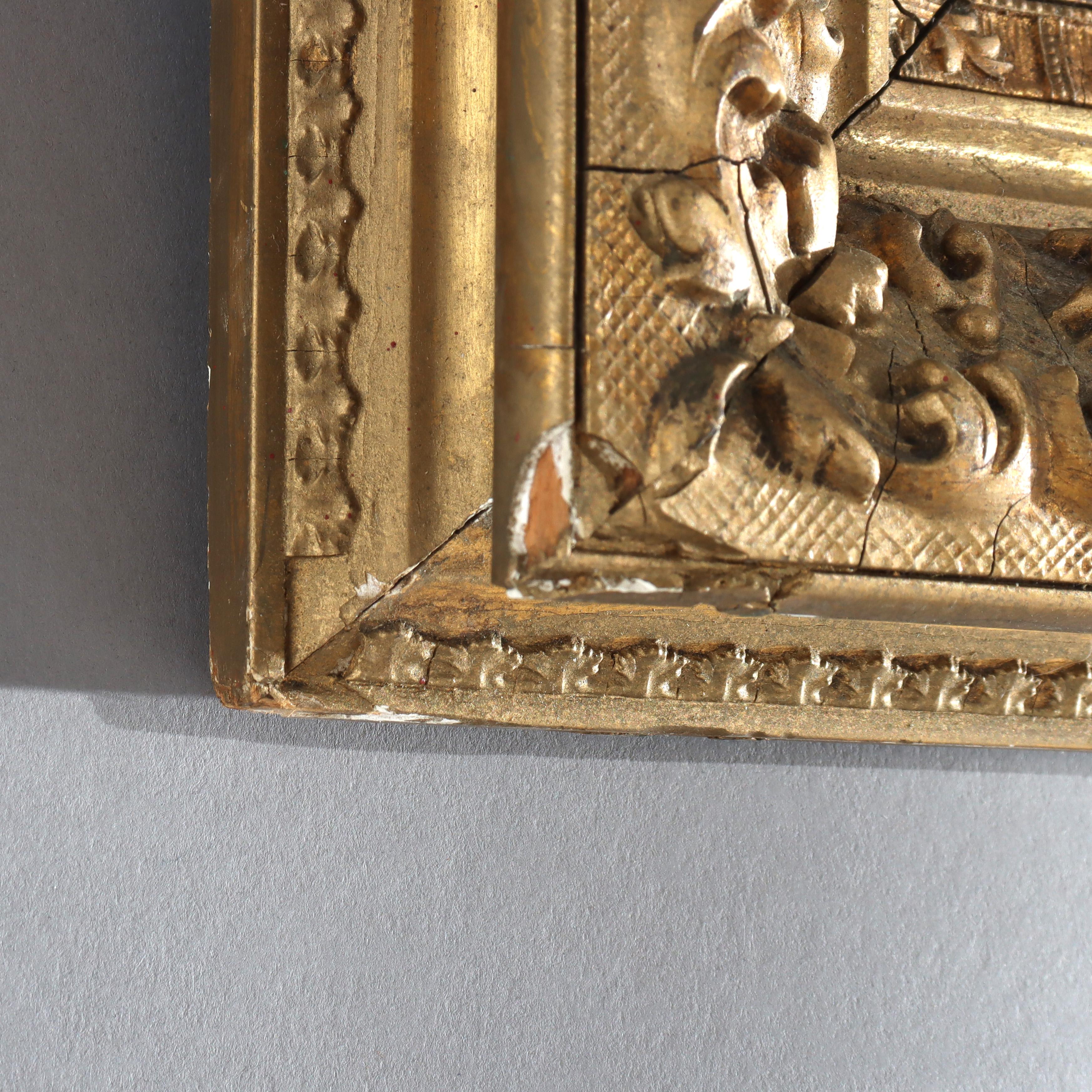 Antike Hudson River School Öl auf Karton Landschaft Gemälde von R Schilling C1890 im Angebot 4