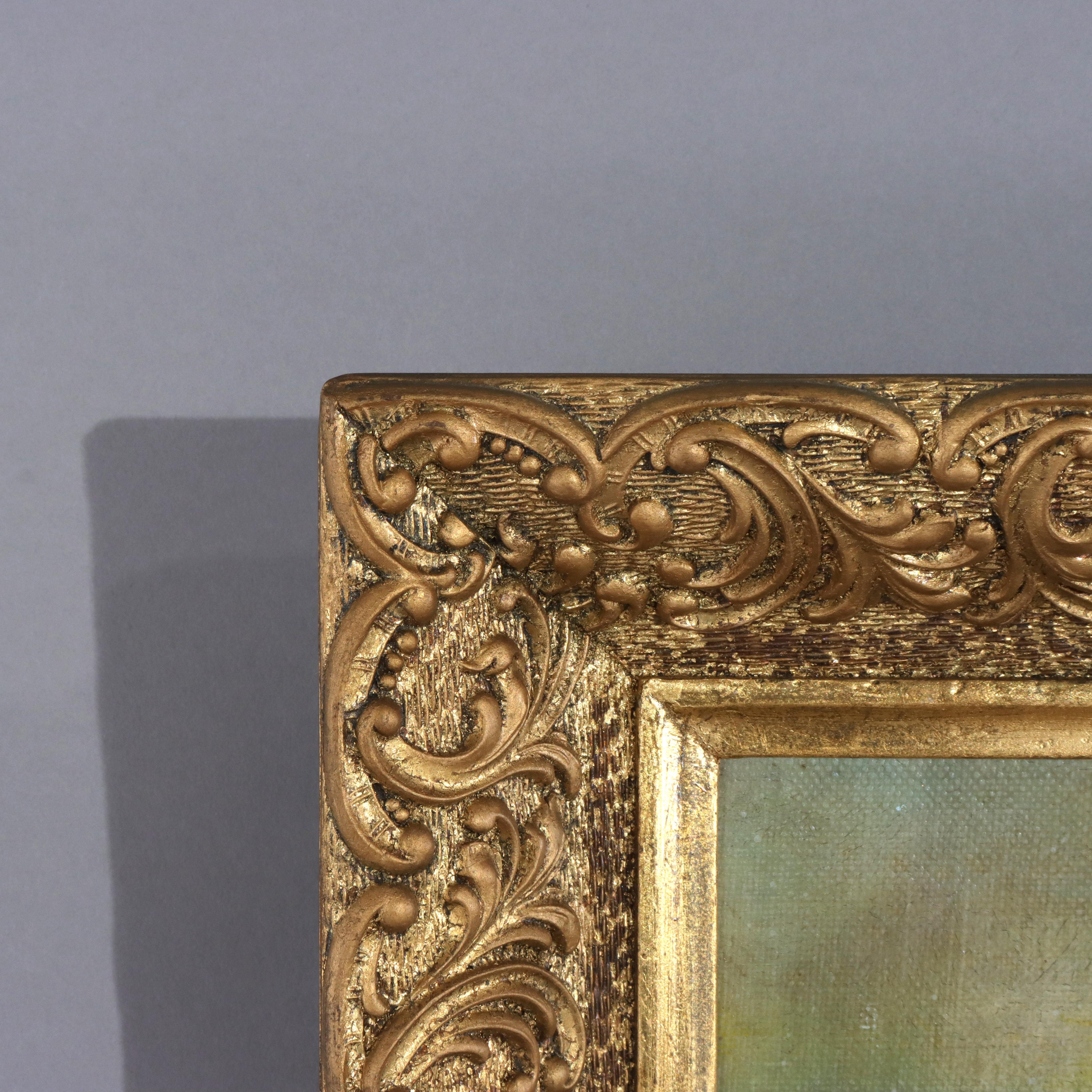 Antique Hudson River School Oil On Canvas Landscape Unsigned C1890 For Sale 2