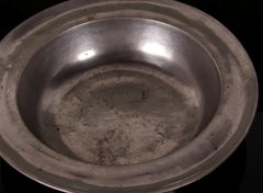 Antique huge  Ø 30cm/12"  and heavy  hallmarked Pewter BOWL 18th Ct ar. 1780