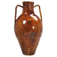 Antique Huge Italian Olive Oil Jar or Amphora in Great Color Palette