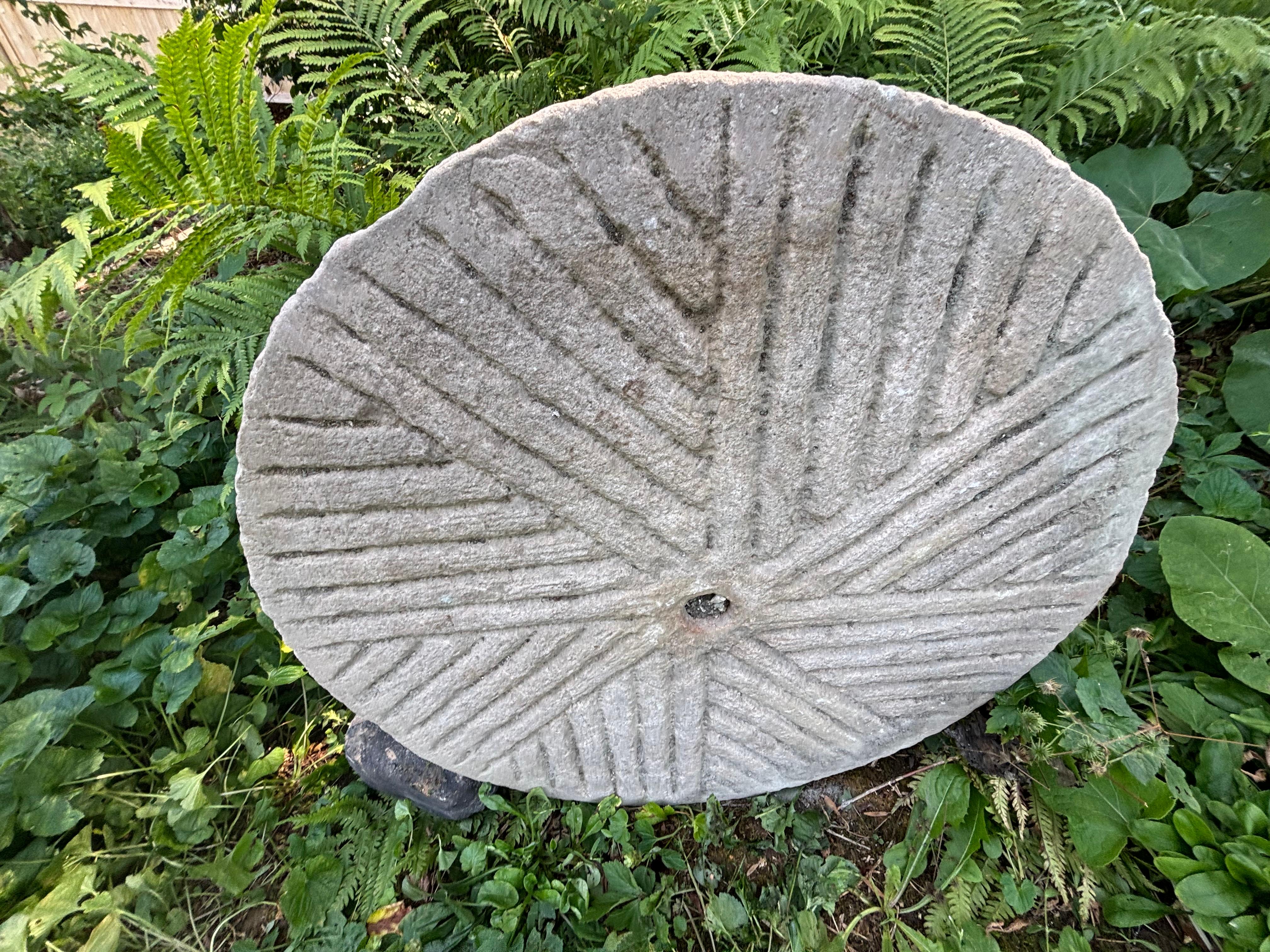 Qing Pierre de moulin de jardin ancienne, 19ème siècle en vente