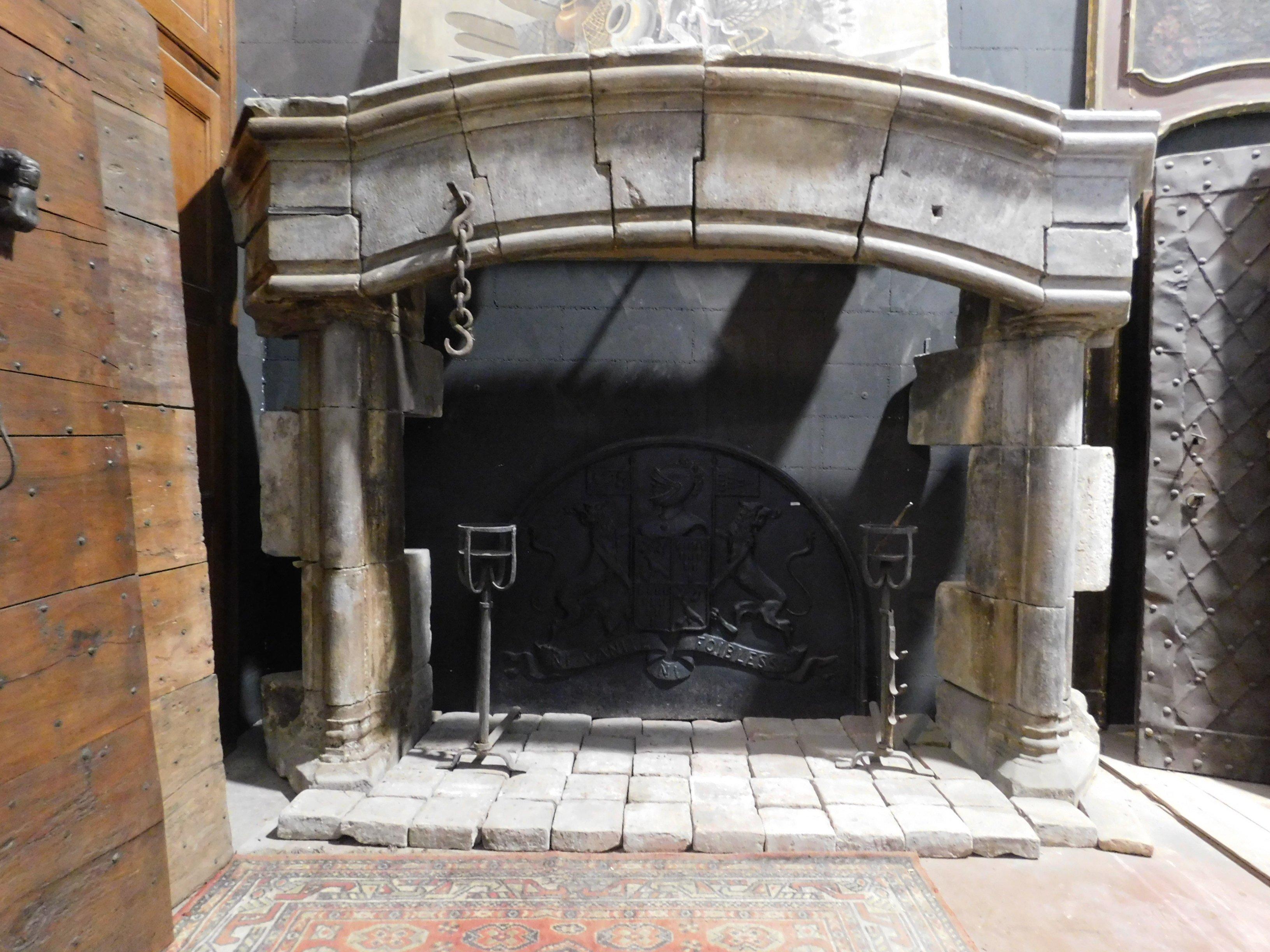 curved fireplace mantel