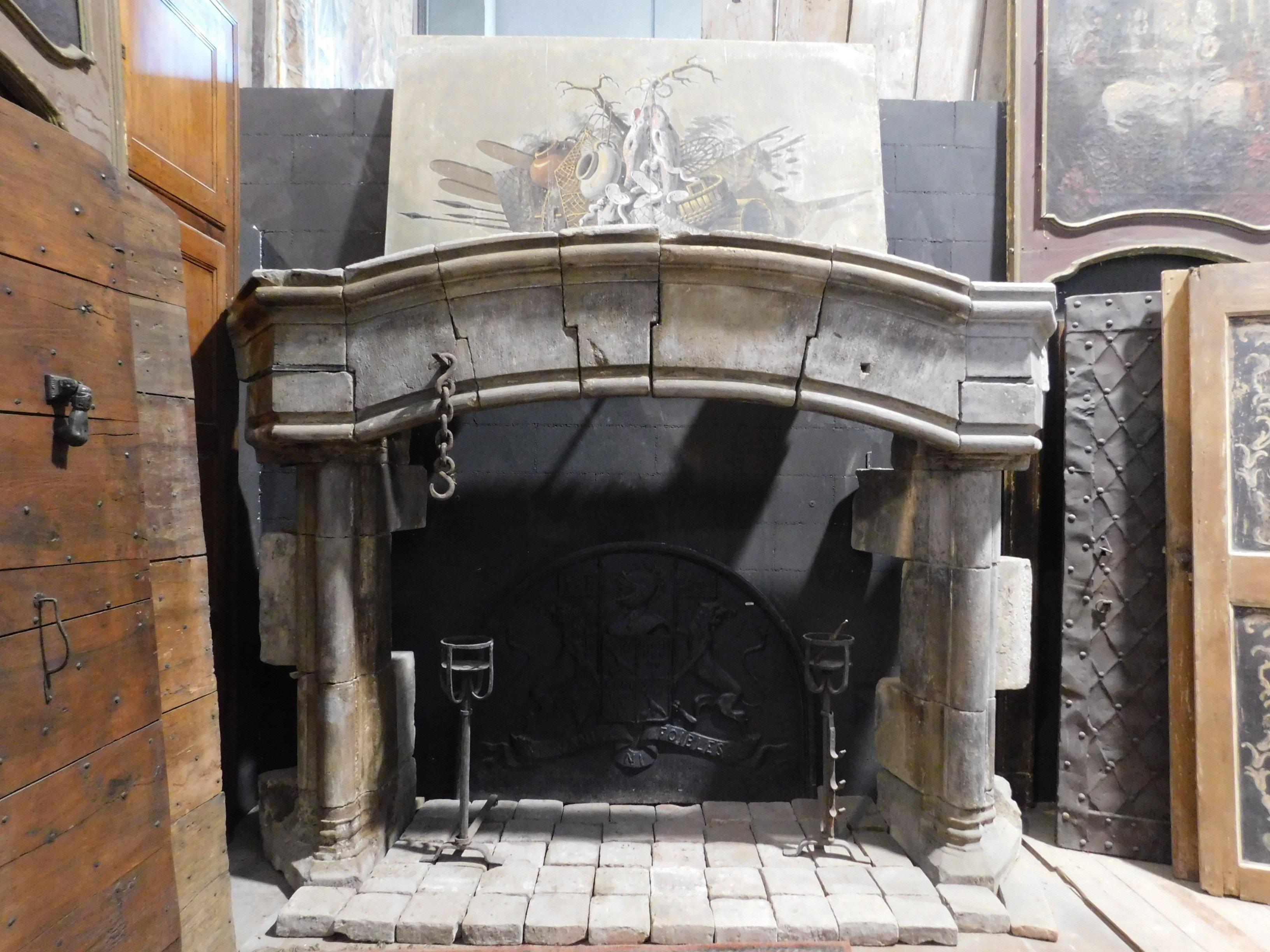 curved fireplace mantel