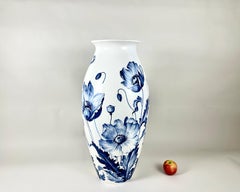 Antique Huge Hutschenreuther Vase Hand Painted Germany 1910 Excellent Condition