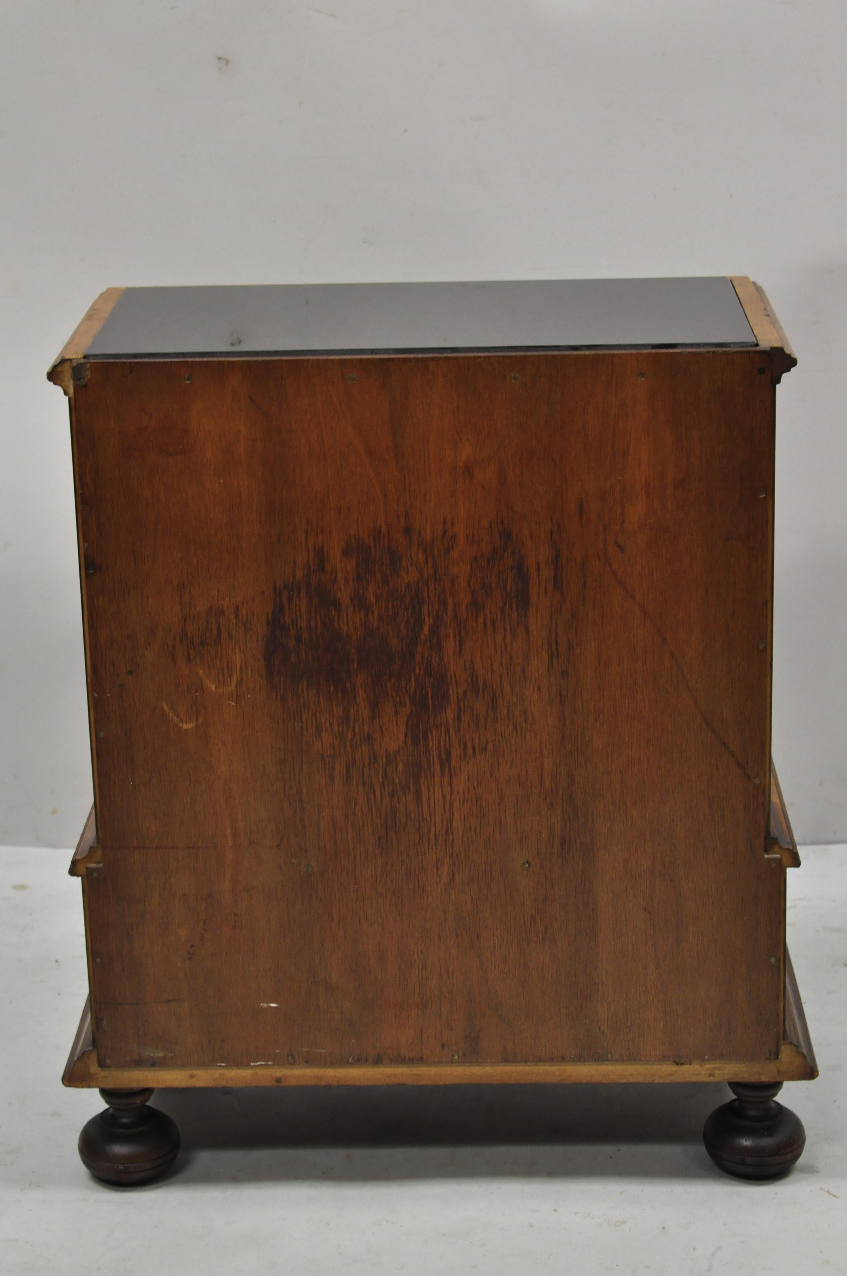 Antique Humidor Tobacco English Jacobean William & Mary Miniature Chest Cabinet 5