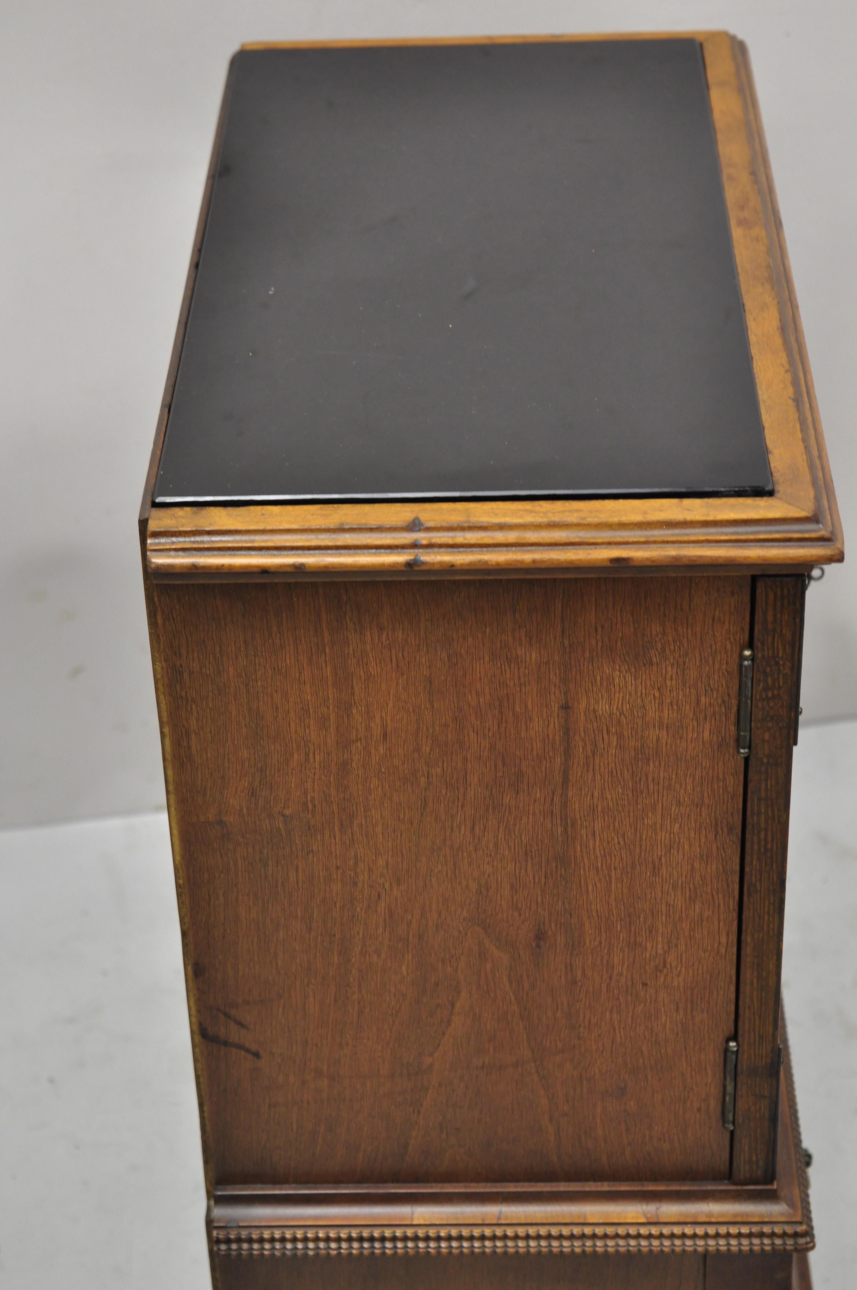 Antique Humidor Tobacco English Jacobean William & Mary Miniature Chest Cabinet 3