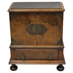 Antique Humidor Tobacco English Jacobean William & Mary Miniature Chest Cabinet