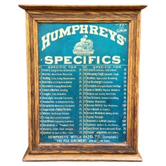 Antique Humphreys’ Specifics Apothecary Medicine Cabinet With 34 Drawers