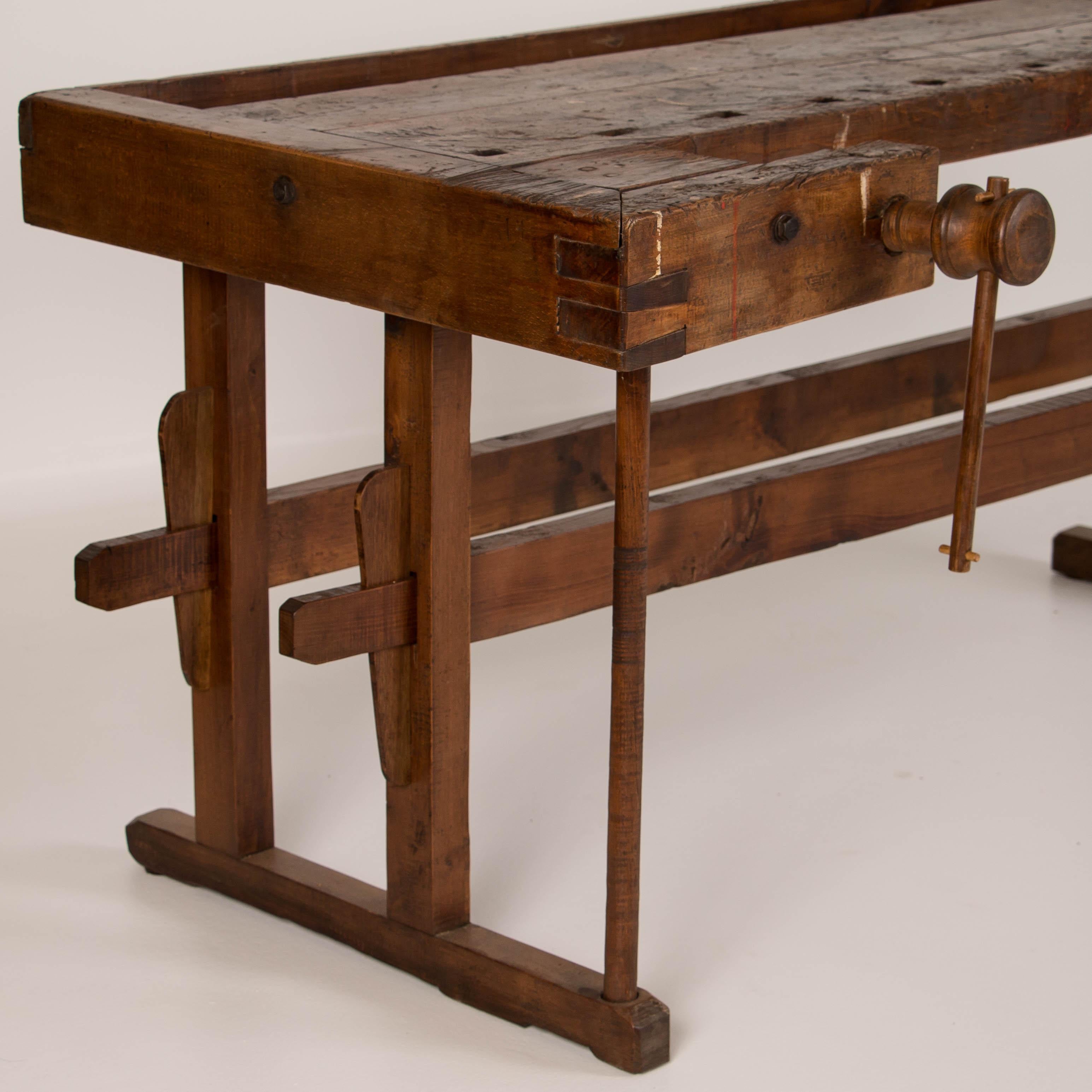 19th Century Antique Hungarian Carpenters' Workbench