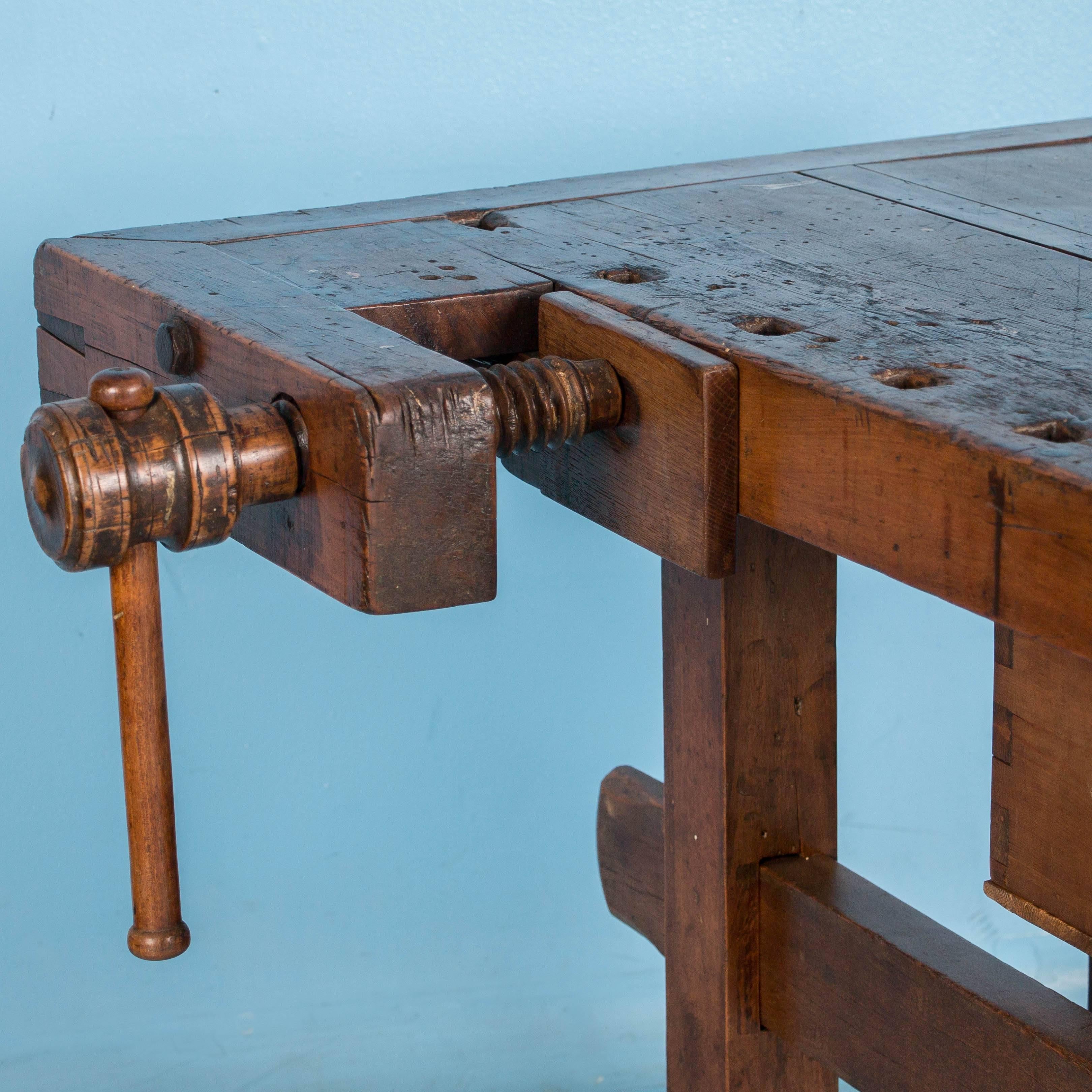 Antique Hungarian Carpenter's Workbench 1