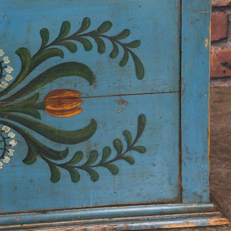 Antique Hungarian Folk Art Painted Trunk at 1stDibs