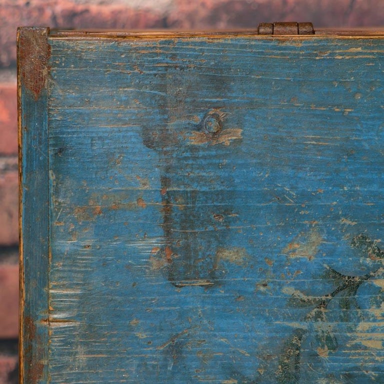 Antique Hungarian Folk Art Painted Trunk at 1stDibs