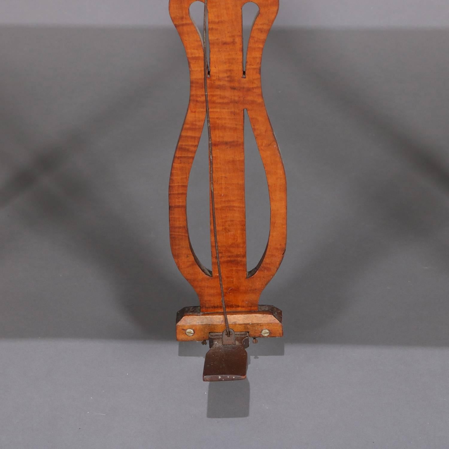 Antiguo Dulcimer de Martillo Cymbalom Modelo de Suelo de Madera Satinada Húngara, circa 1840 2