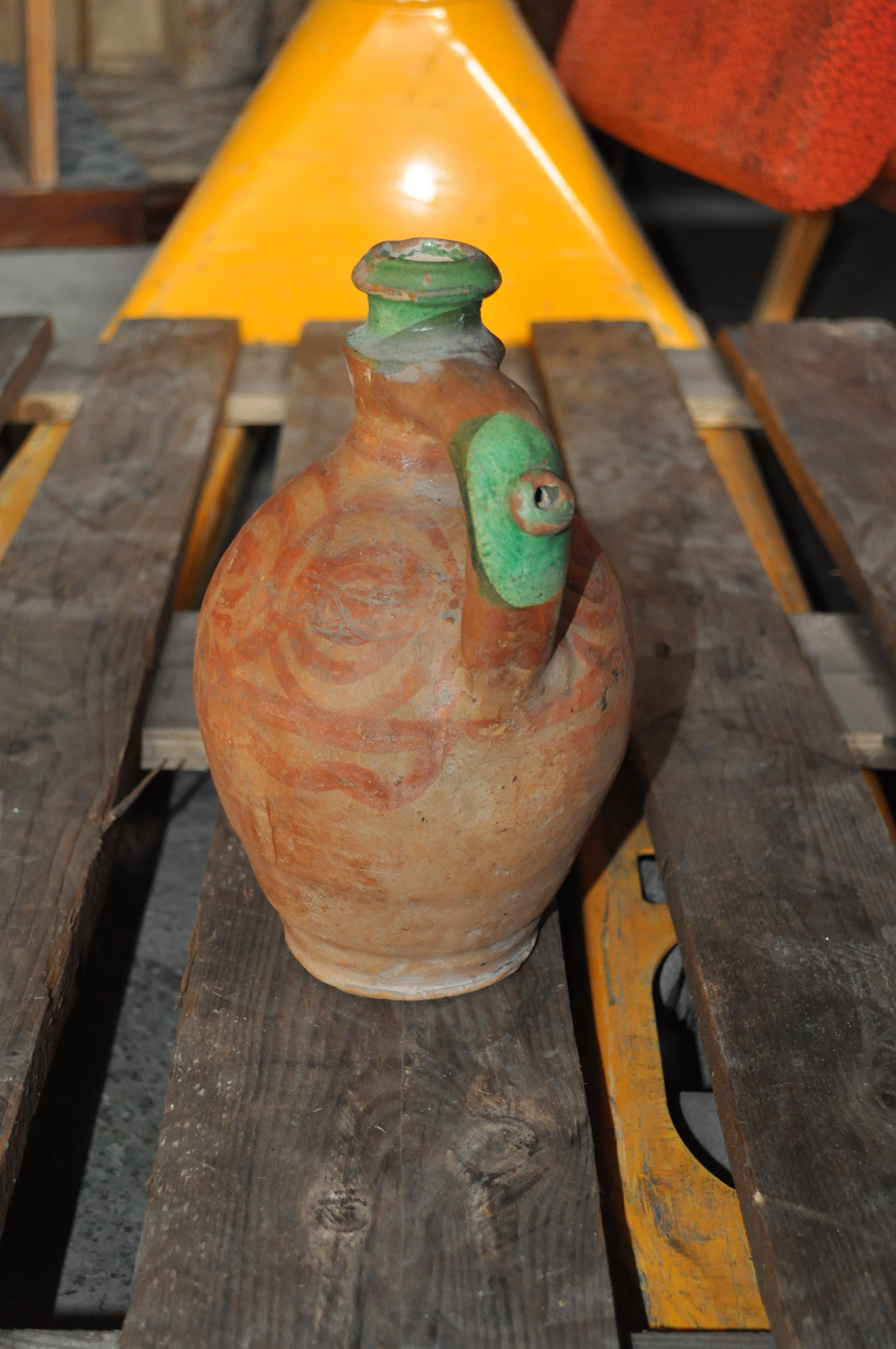Rustic Antique Hungarian Water Jug For Sale