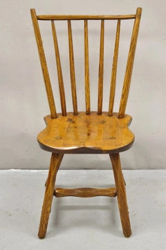 Hunt Country Furniture : Paire de chaises d'appoint de style colonial en pin et hickory, de style rustique