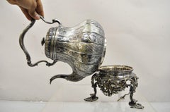 Antico stand per teiera inclinabile in argento Hunt & Roskell Late Store & Hunt