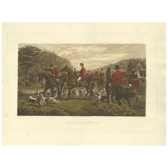 Antique Hunting Print by Powell, circa 1900