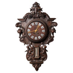 Antique hunting wall clock