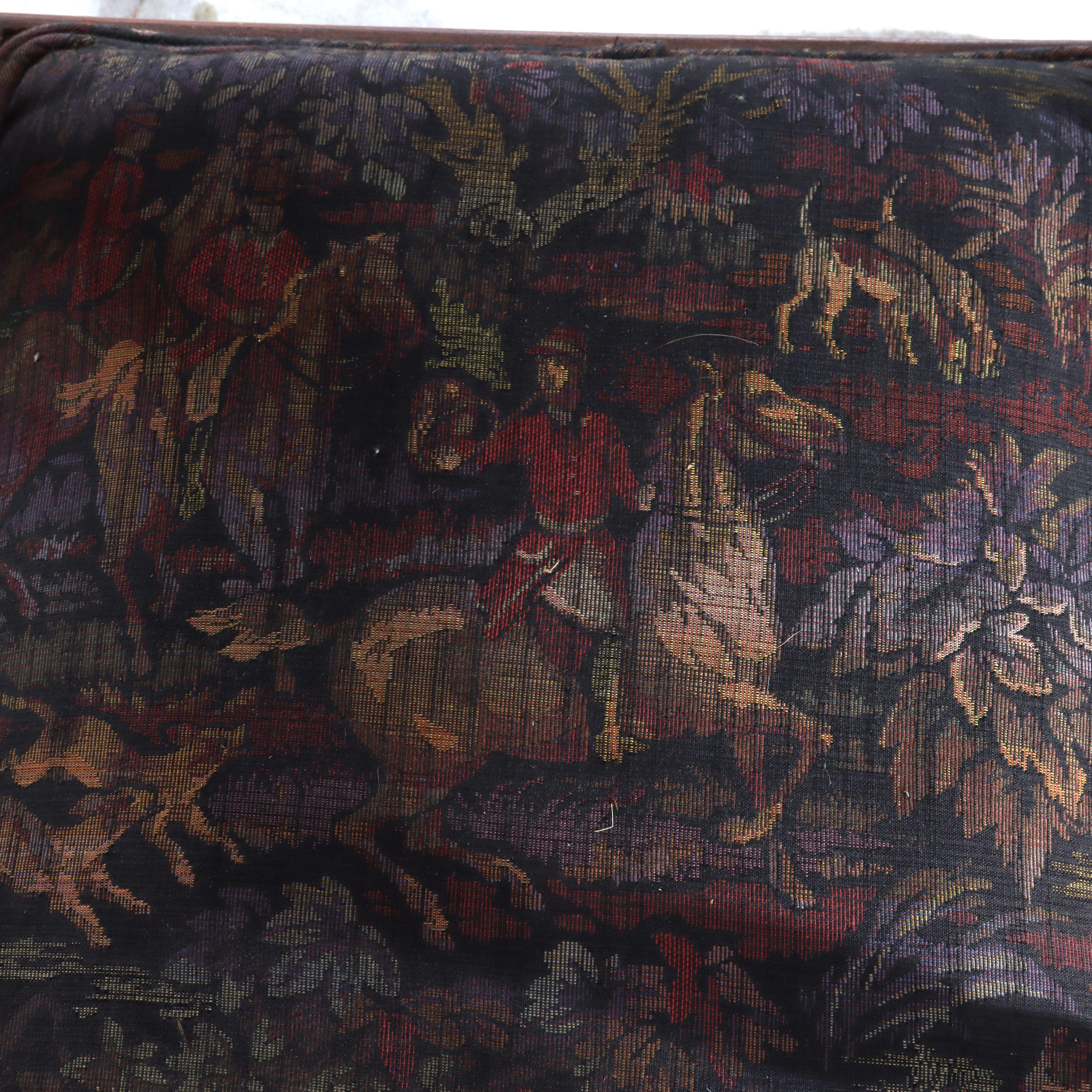 XIX secolo Antica sedia a dondolo con piattaforma a corda Hunzinger in noce, 1890 ca. in vendita