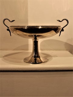 Antique Hutton & Sons Sheffield Electro Plate Tazza Bonbon Dish Cobra Egyptian R