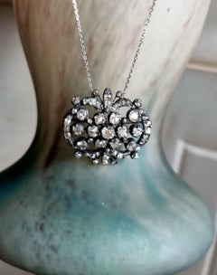 Antique Iberian Diamond Pendant/Brooch 19th Century