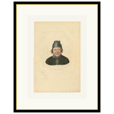 Antique Iceland Print – Leper Figure from Gaimard’s Voyage, Published 1842