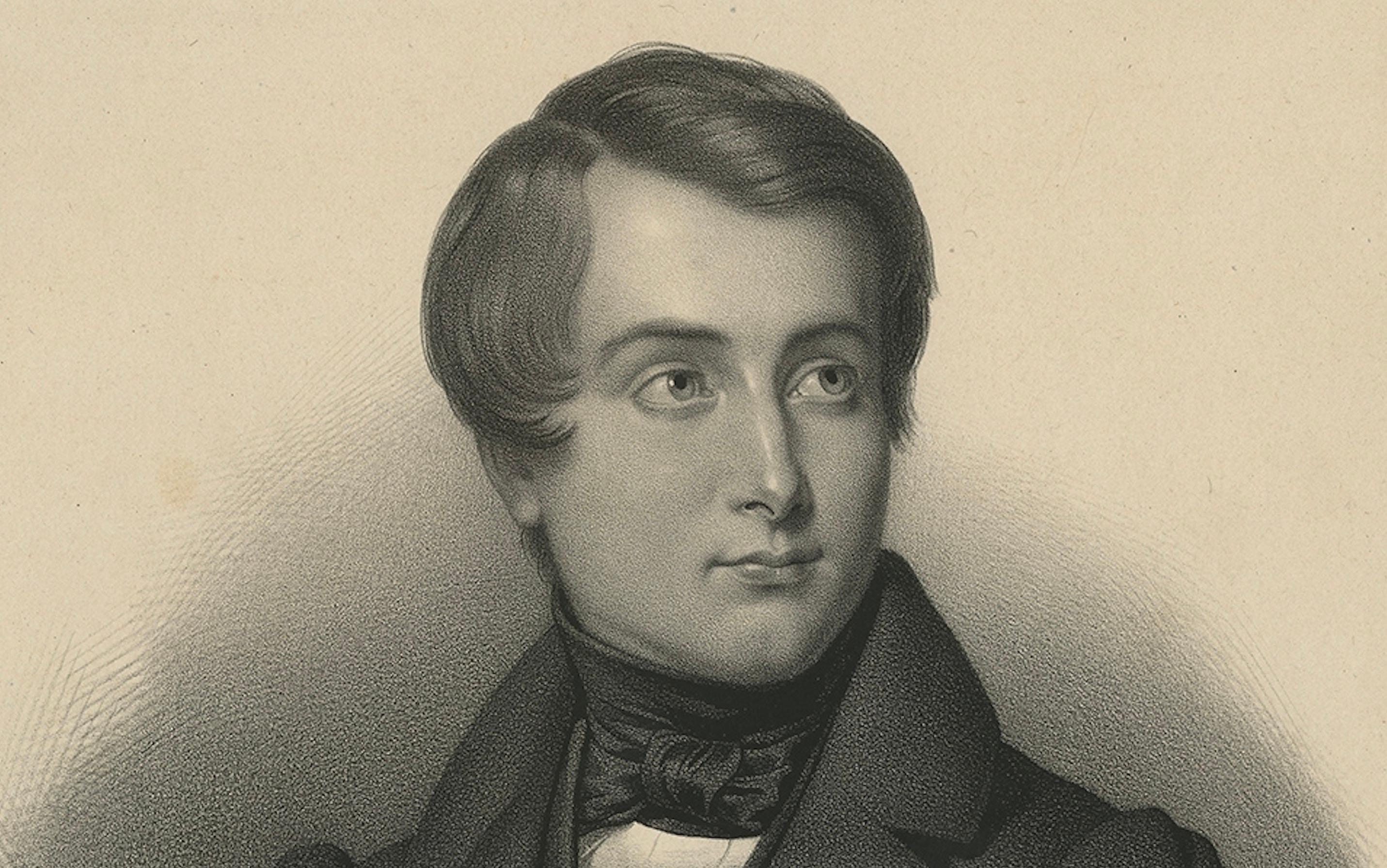 Retrato antiguo de Gudmundur Sivertsen - Estudiante islandés en Francia, 1842

Este retrato representa a Gudmundur Sivertsen, un joven islandés que, como se indica en la inscripción de la placa, fue 