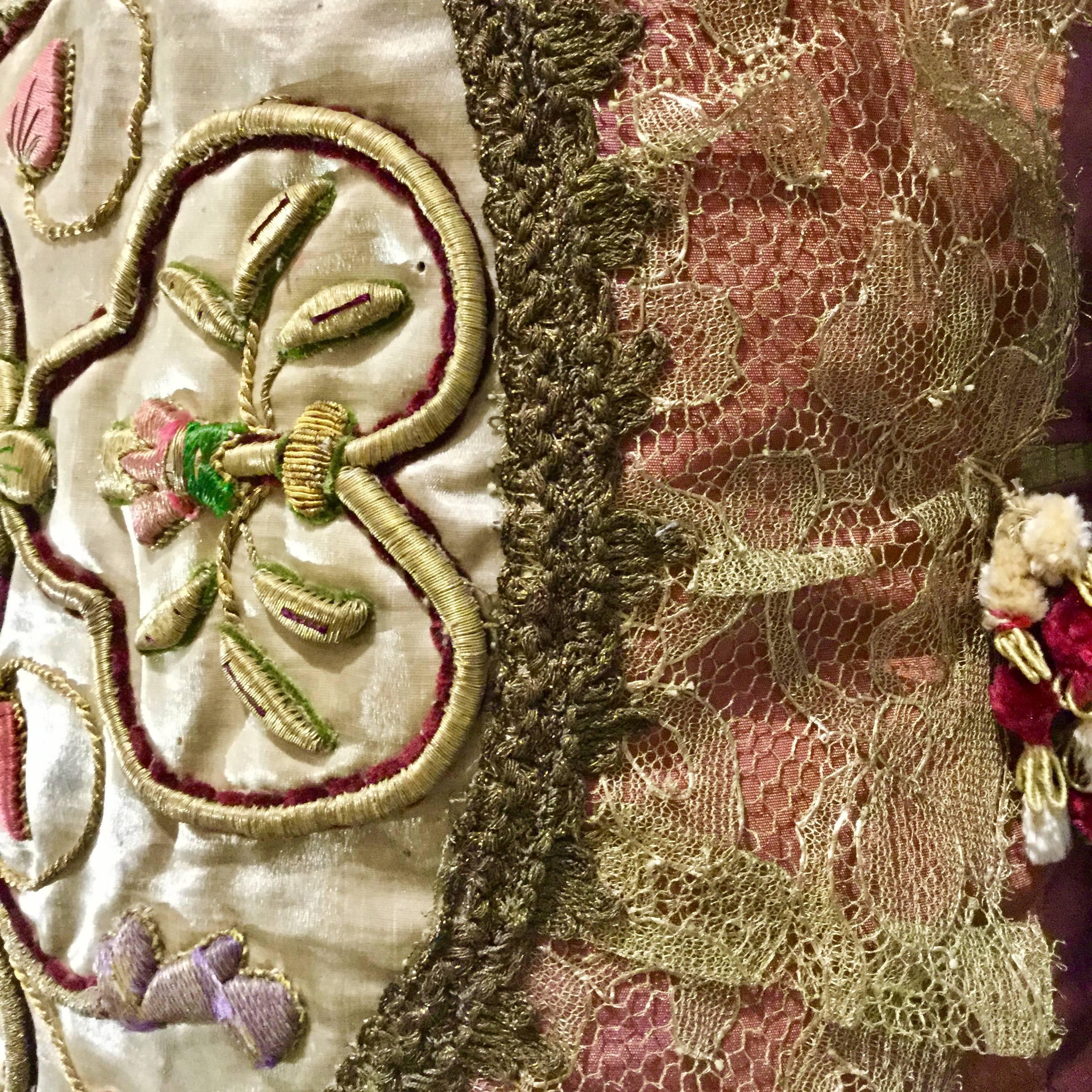 Baroque Antique IHS Medallion Custom Pillow by Eleganza Italiana For Sale