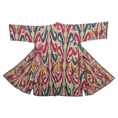 Antique Ikat Chapan. 1880s, Uzbekistan