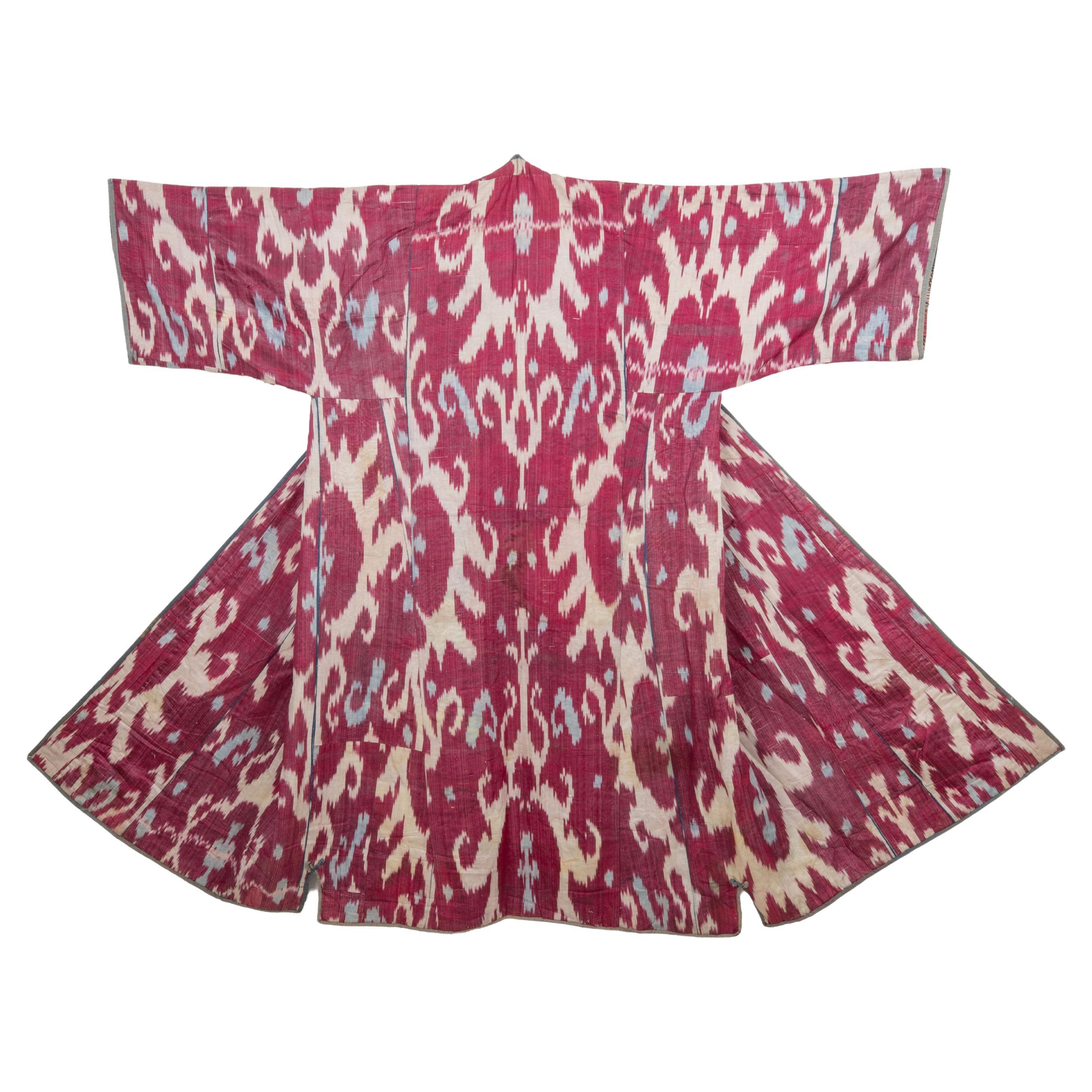 Antique Ikat Chapan, Kokand Khanate, Tajikstan 1880s