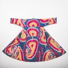 Antique Ikat Chapan with a rare design, 19th C. Uzbekistan