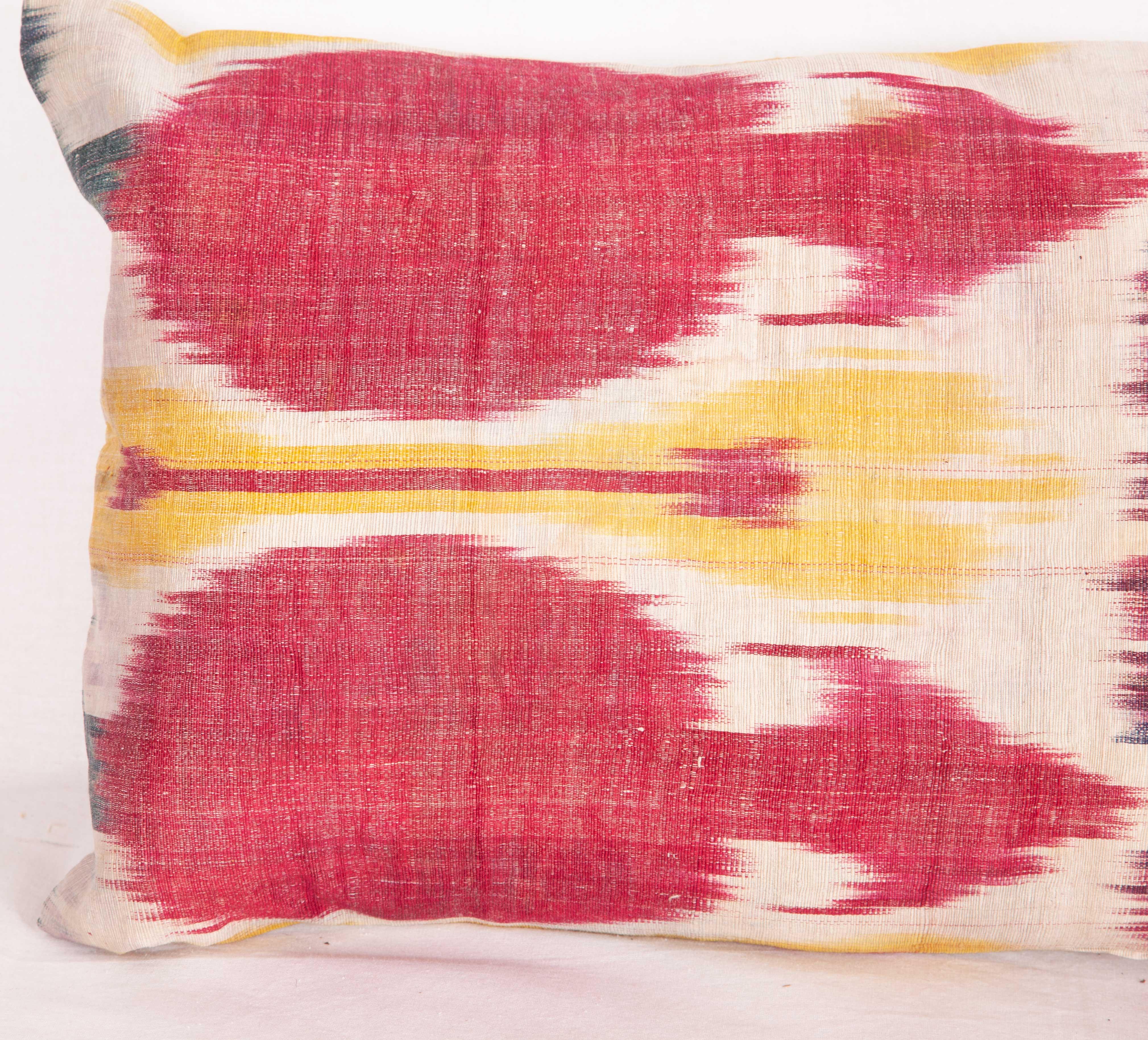 Silk Antique Ikat Lumbar Pillow Cases Made from a 19th Century Ikat