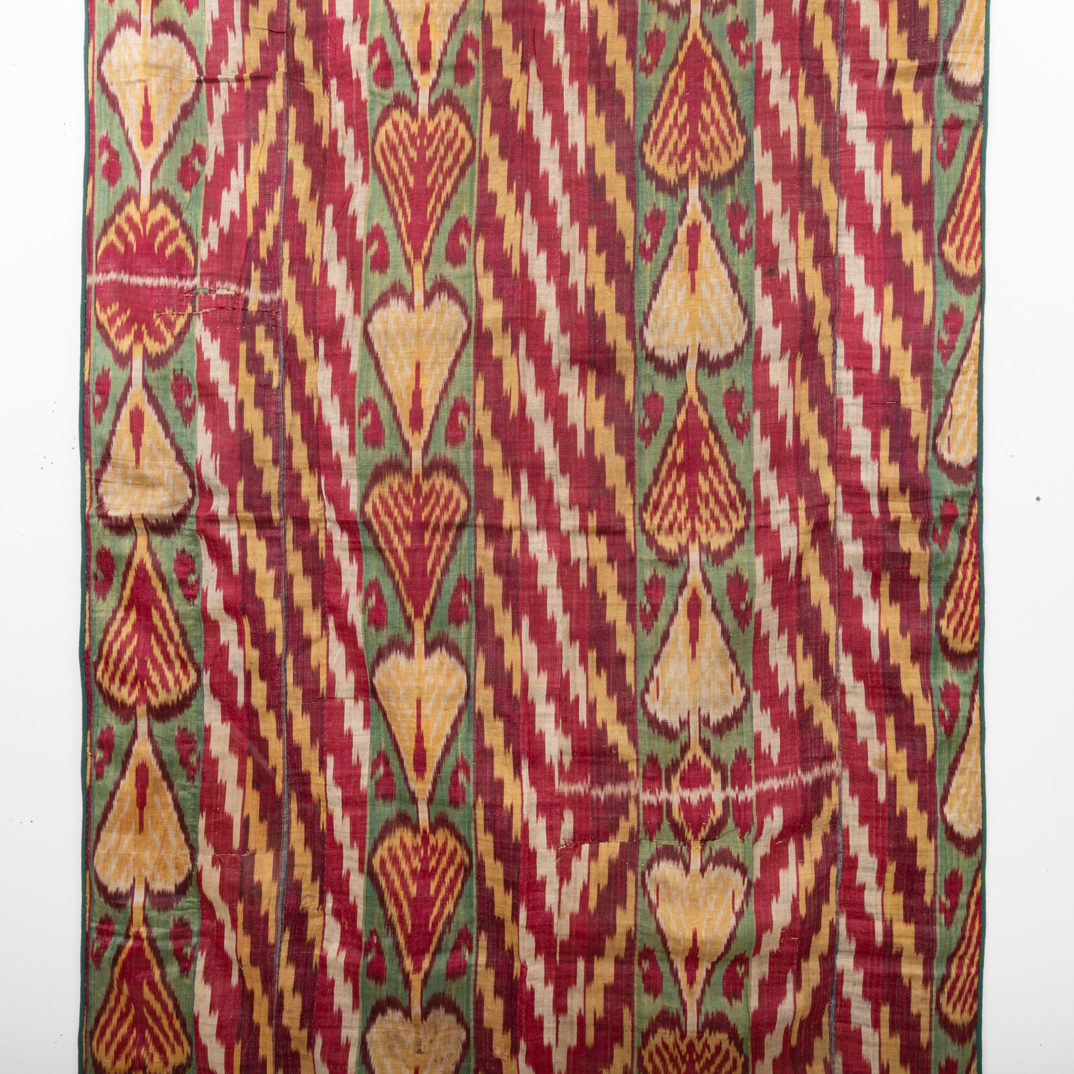 Antike Ikat-Tafel, 1850er-Jahre, Usbekistan (Baumwolle) im Angebot