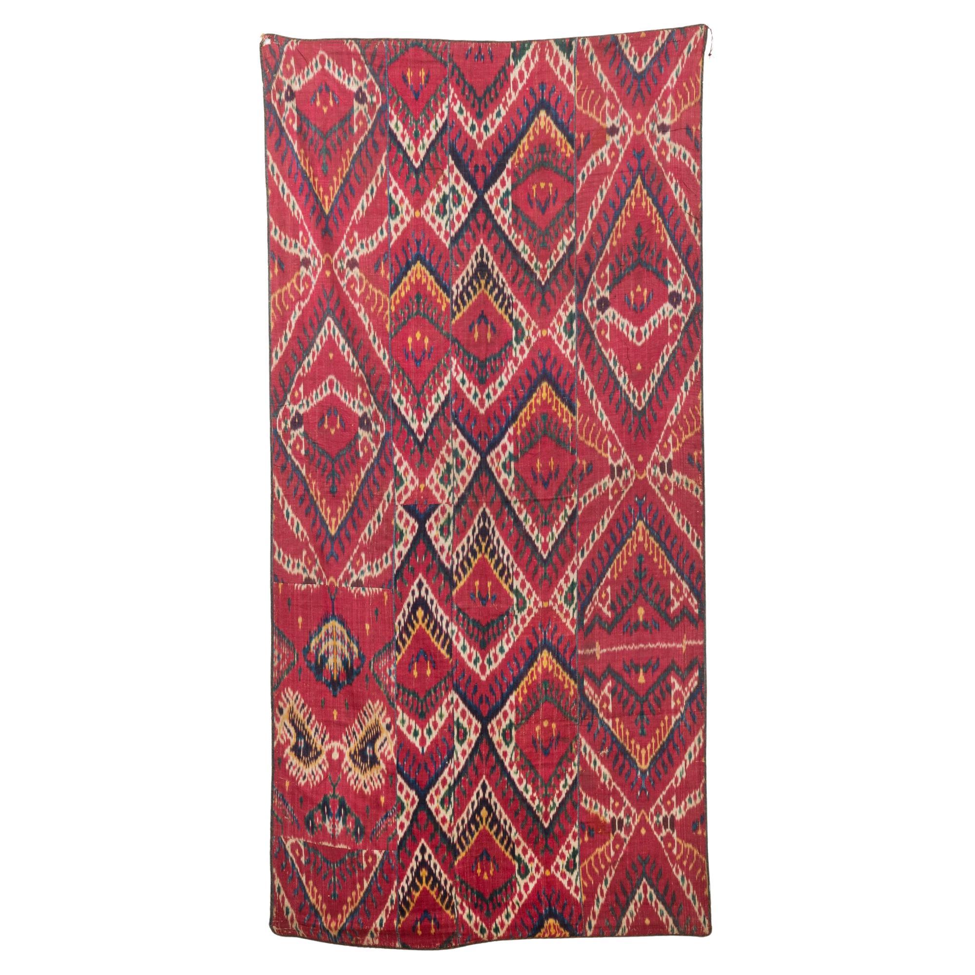 Antike Ikat-Tafel, zweites Viertel des 19. Jahrhunderts. Usbekistan