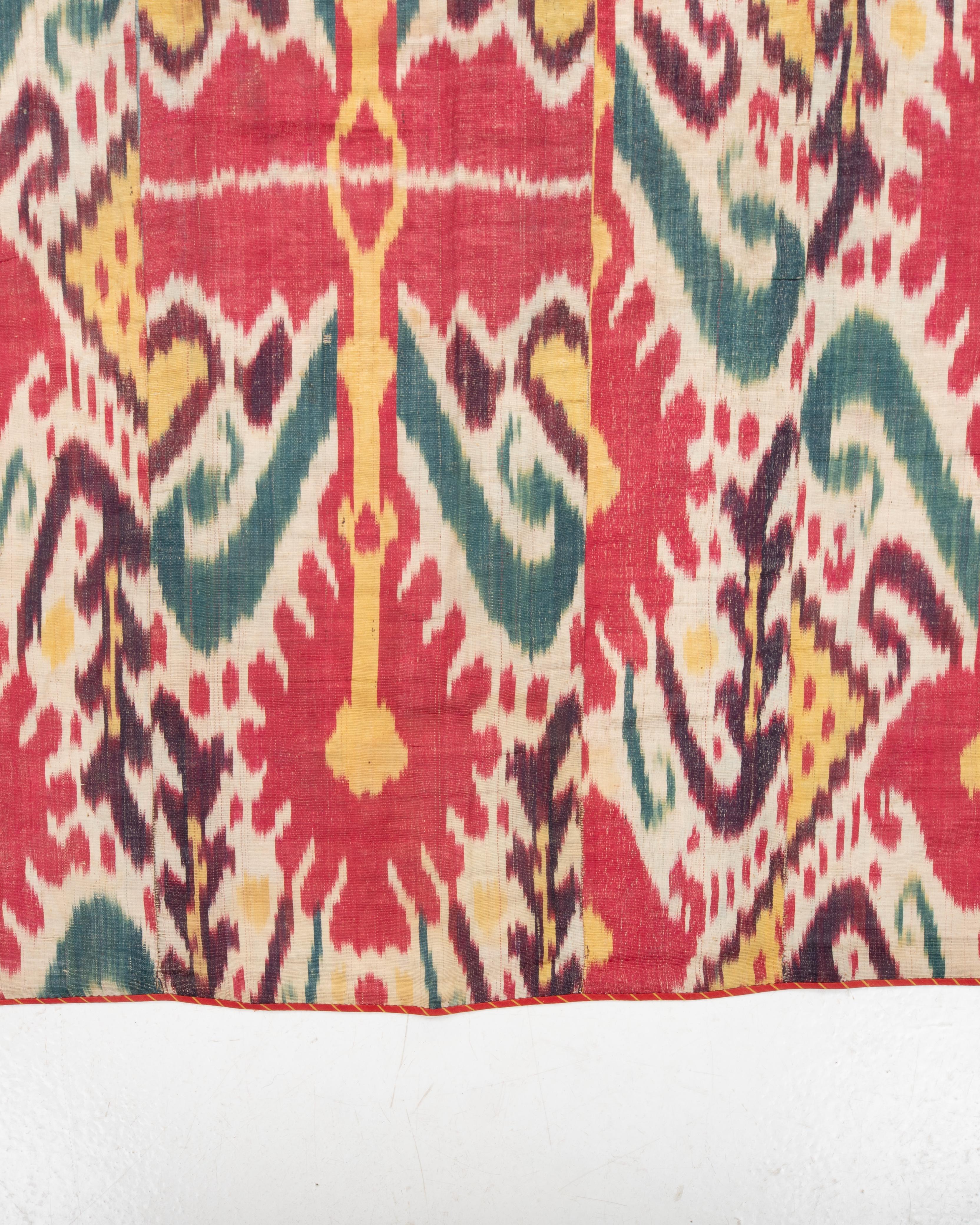 Arte popolare Antique Ikat Panel , Uzbekistan, 19th C. in vendita