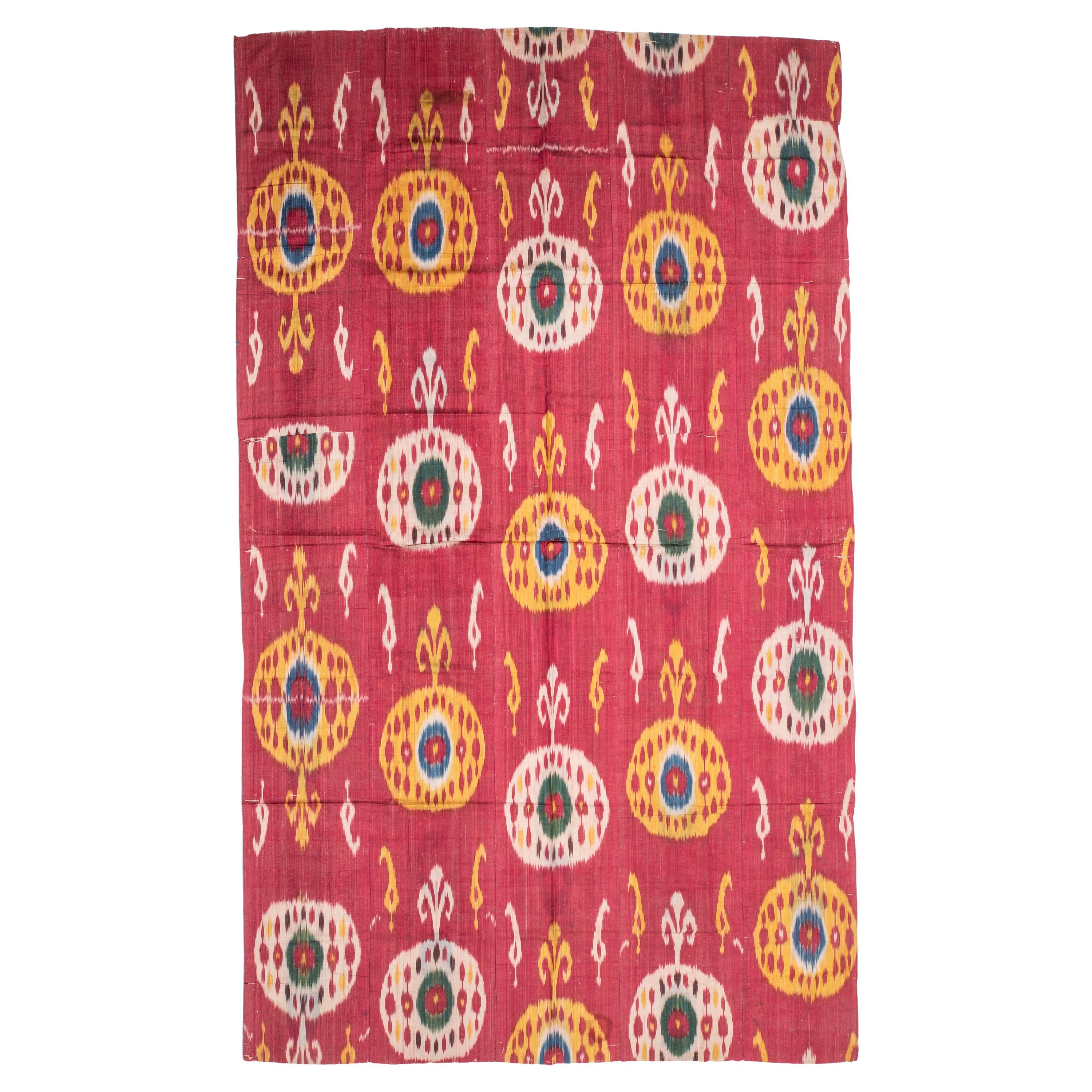 Antique Ikat Panel, Uzbekistan 19th C.
