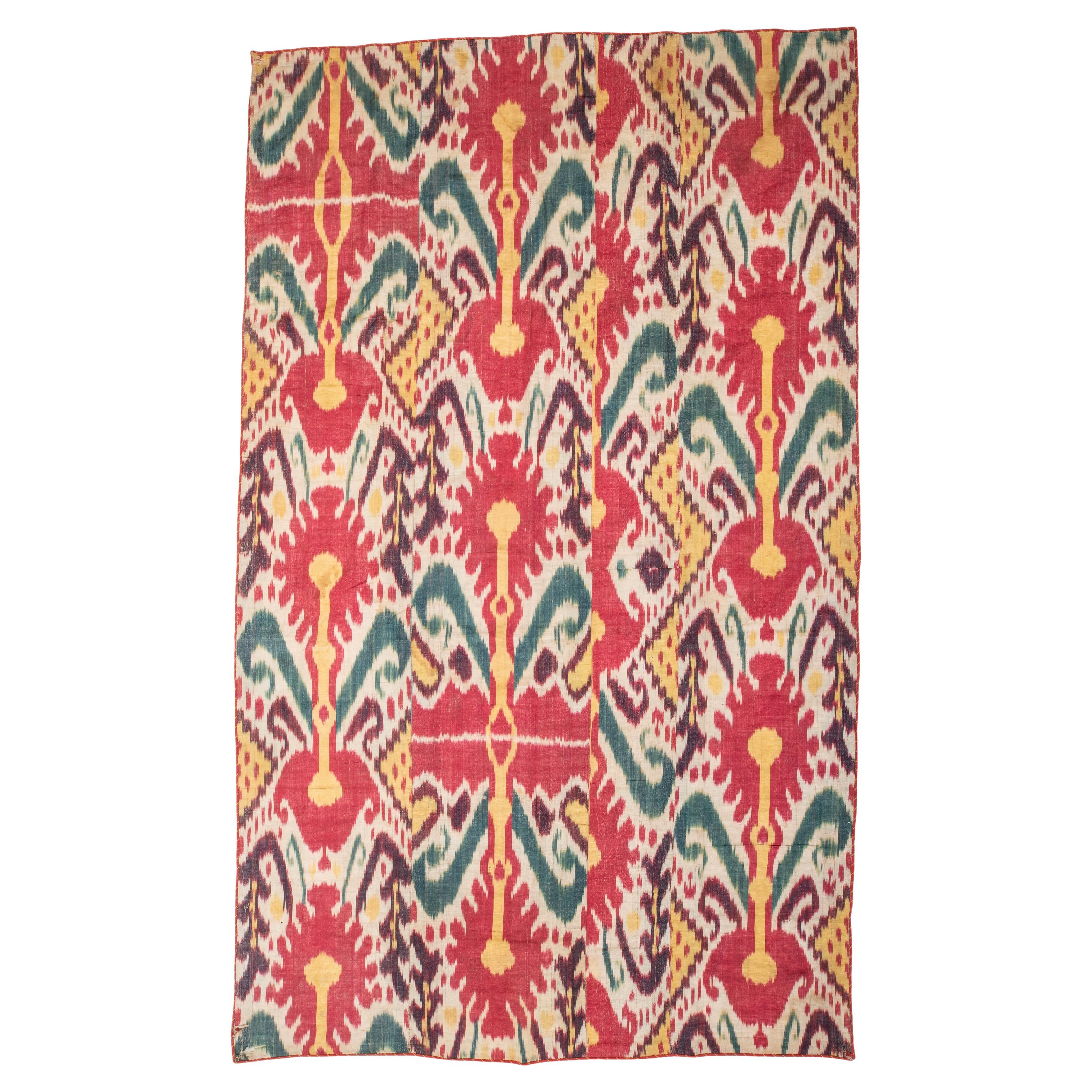 Antique Ikat Panel , Uzbekistan, 19th C.