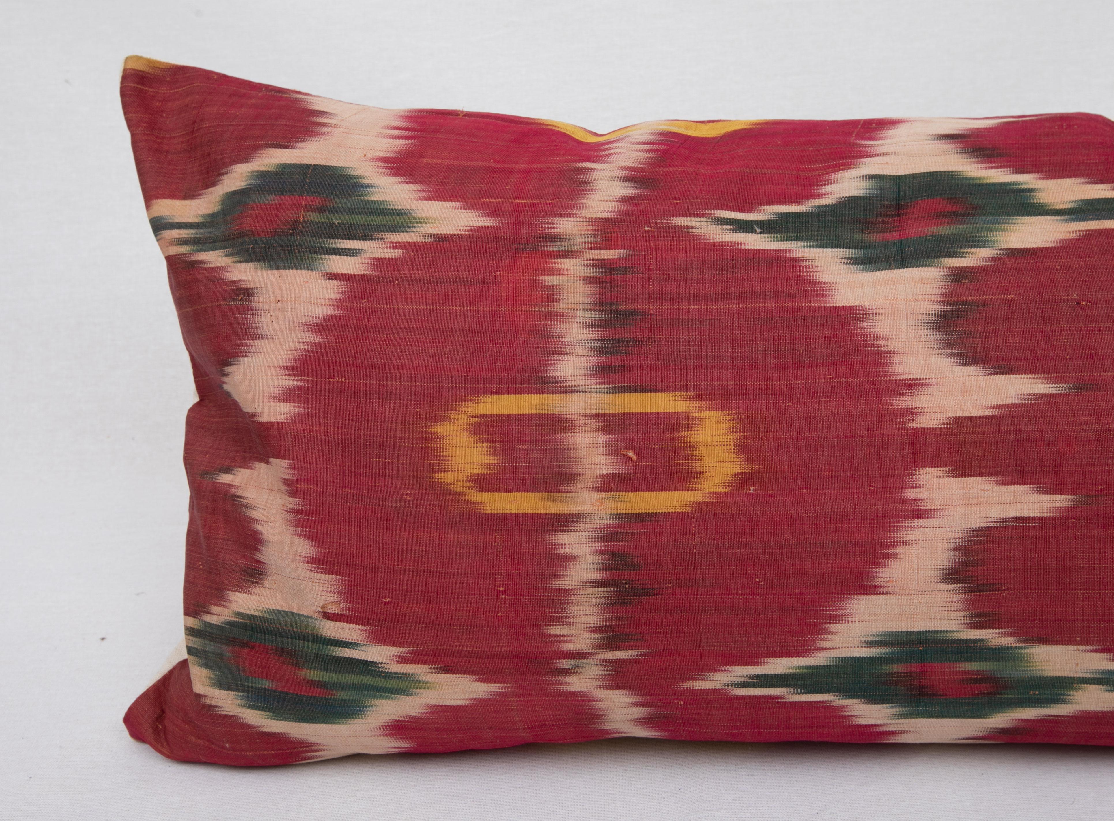 Uzbek Antique Ikat Pillow Case, Late 19th C.